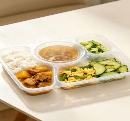 Injection-molded PP basin-style food box